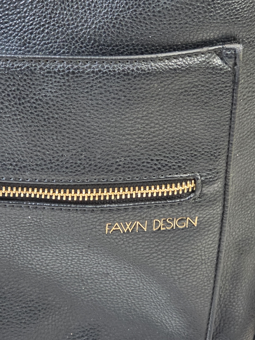 Fawn Design Diaperbag Faux Leather Backpack Crossbody Shoulder Zippers Pockets